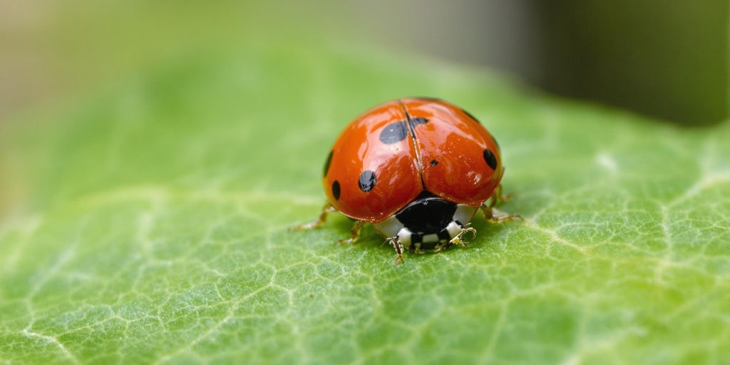 Marienkäfer auf Blatt