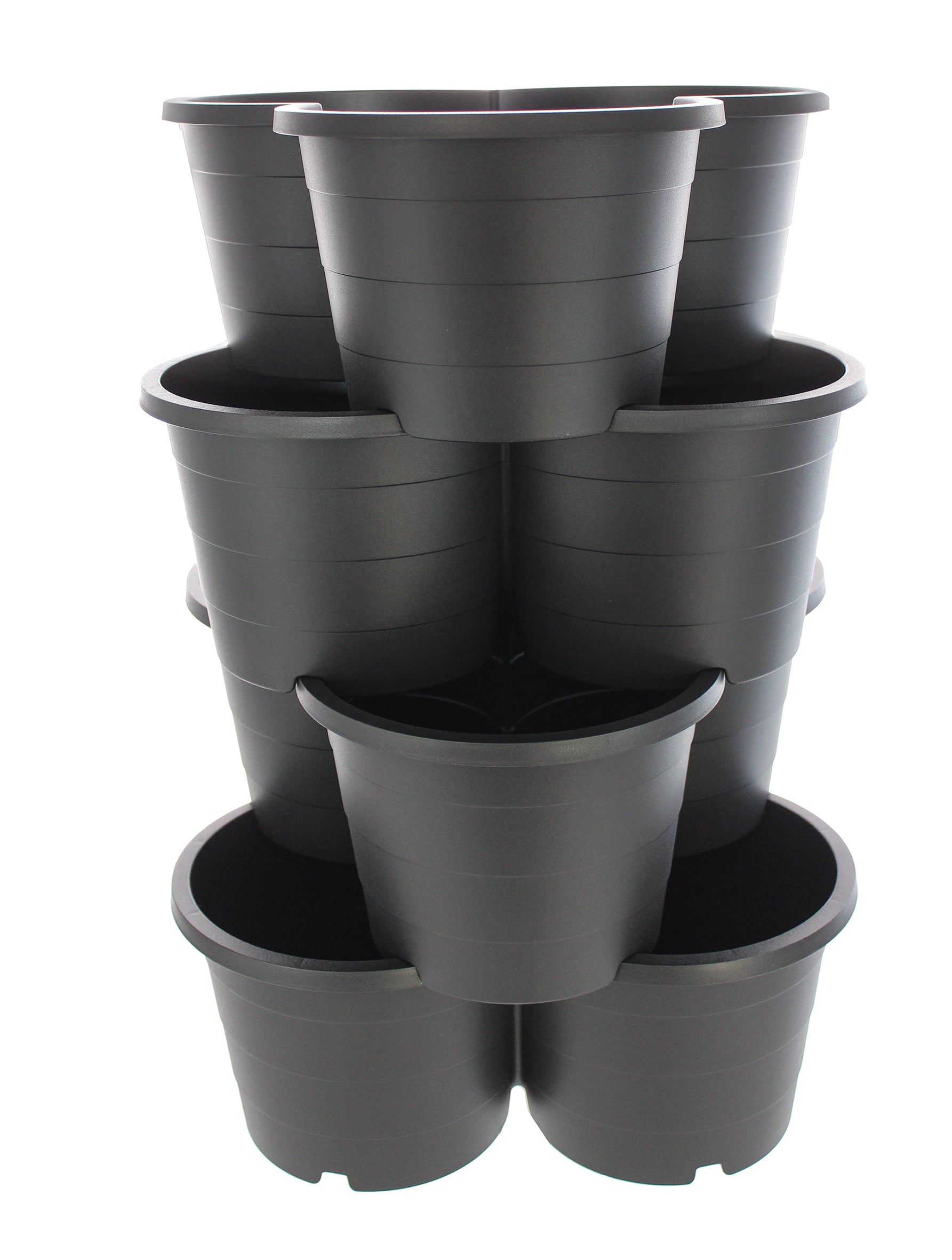 1er Set Pflanzturm 4 Etagen Kartoffelturm, Maße: 66x42x40 cm,Pflanzkübel für Kartoffeln & Gemüse, Made in EU, Farbe: Anthrazit