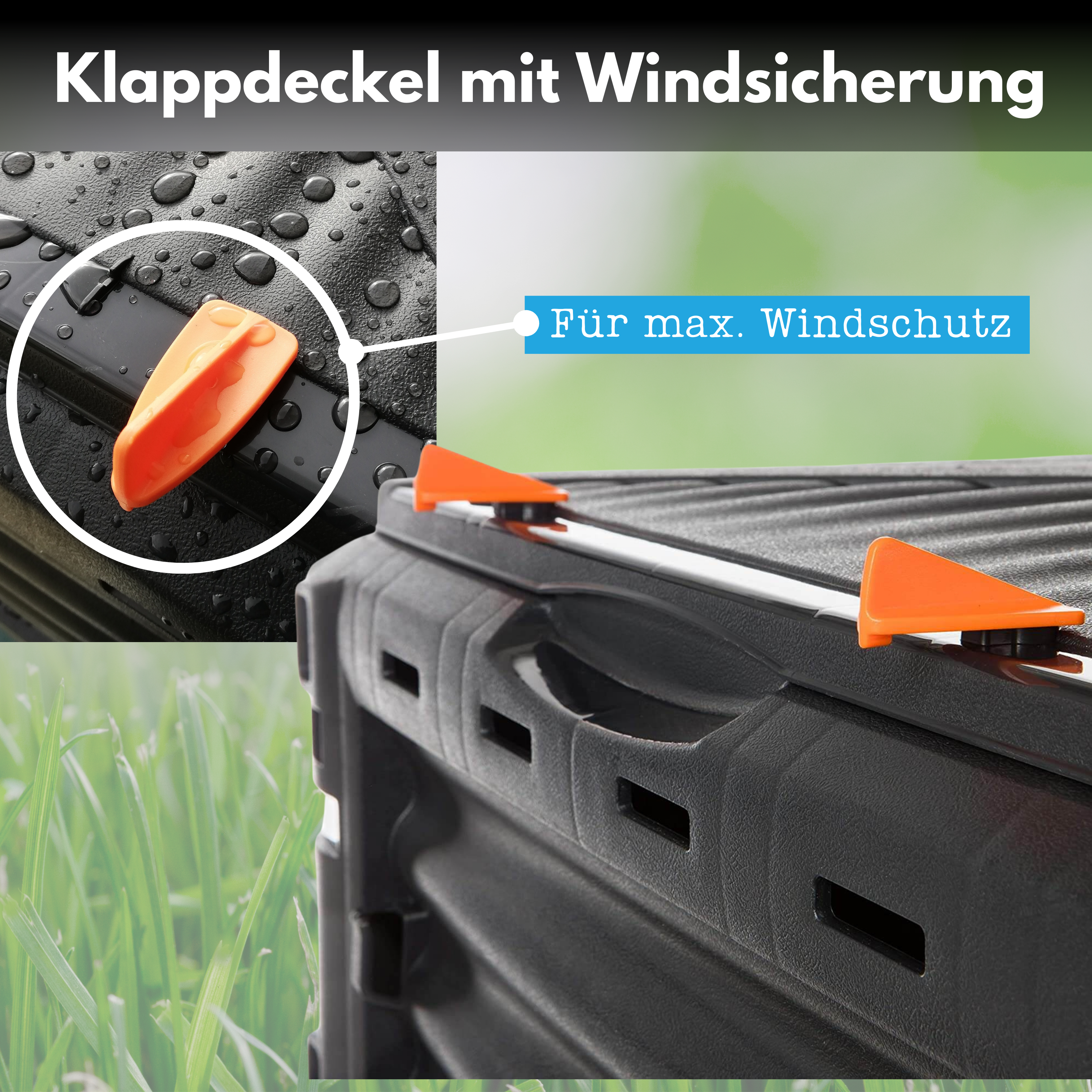 Kompostnik Sustania, set 3 kosov, 300l, 83x61x61cm, izdelano v EU