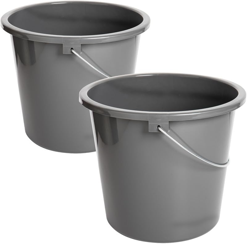 2er Eimer 10 Liter Mit Messskala & Metallgriffen