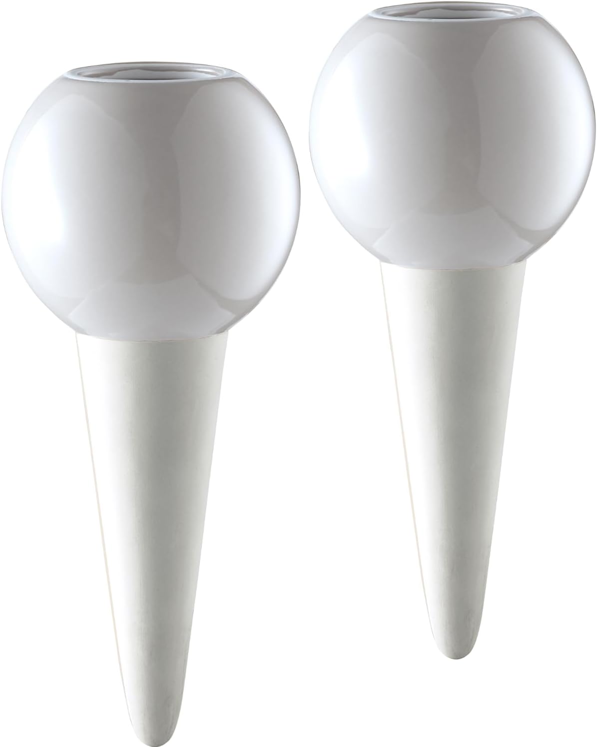 2er Set Keramik Wasserspender 110ml - Eleganter Pflanzenbewässerer, Wasserspeicher Made in EU, Höhe 14 cm
