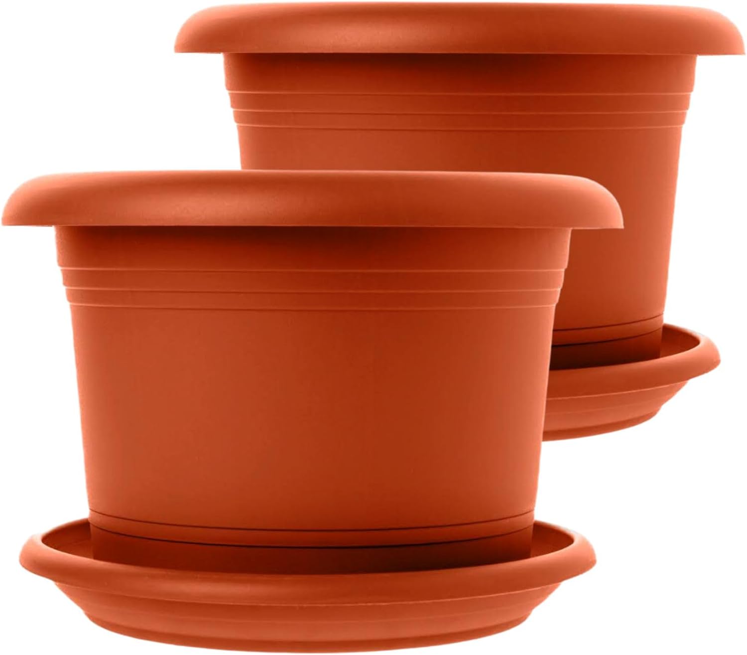 kunststoff pflanztöpfe groß 2er Blumenkübel XXL Groß, Groß Ø70 x H56 cm, Garantiert kippsicher mit –  Sustania