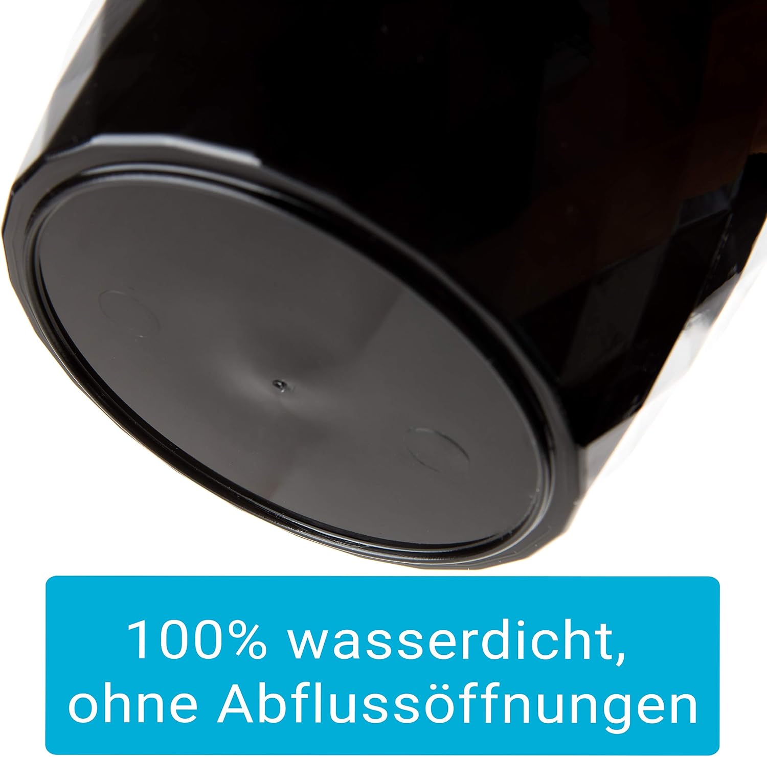 3er Set Blumentöpfe Ø 14 cm Kunststoff schwarz-glänzend