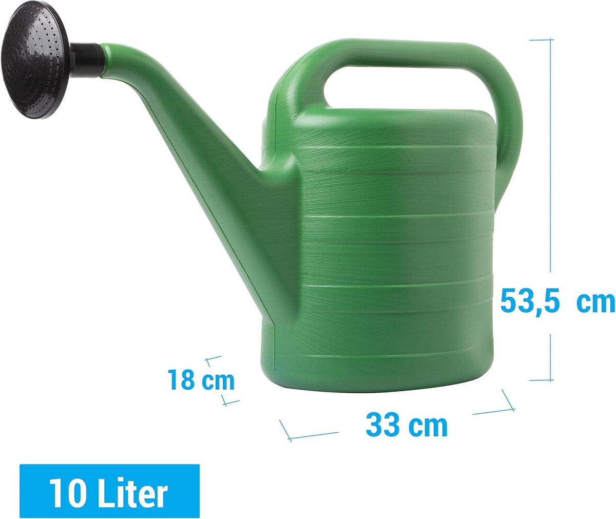 2er Set Gießkannen 10 Liter mit abnehmbarer Düse