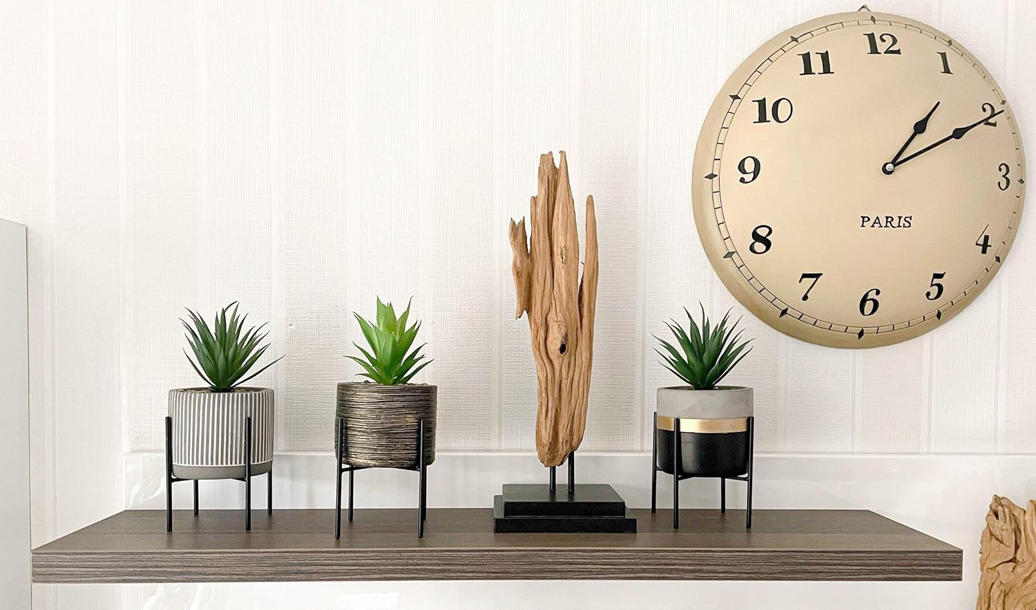 Übertopf 3er Set Übertöpfe aus Zement mit Metallfüßen