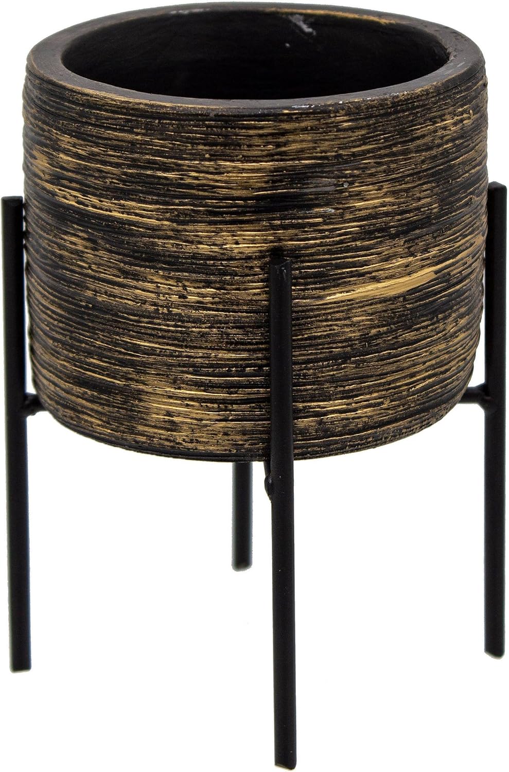 Übertopf 3er Set Übertöpfe aus Zement mit Metallfüßen