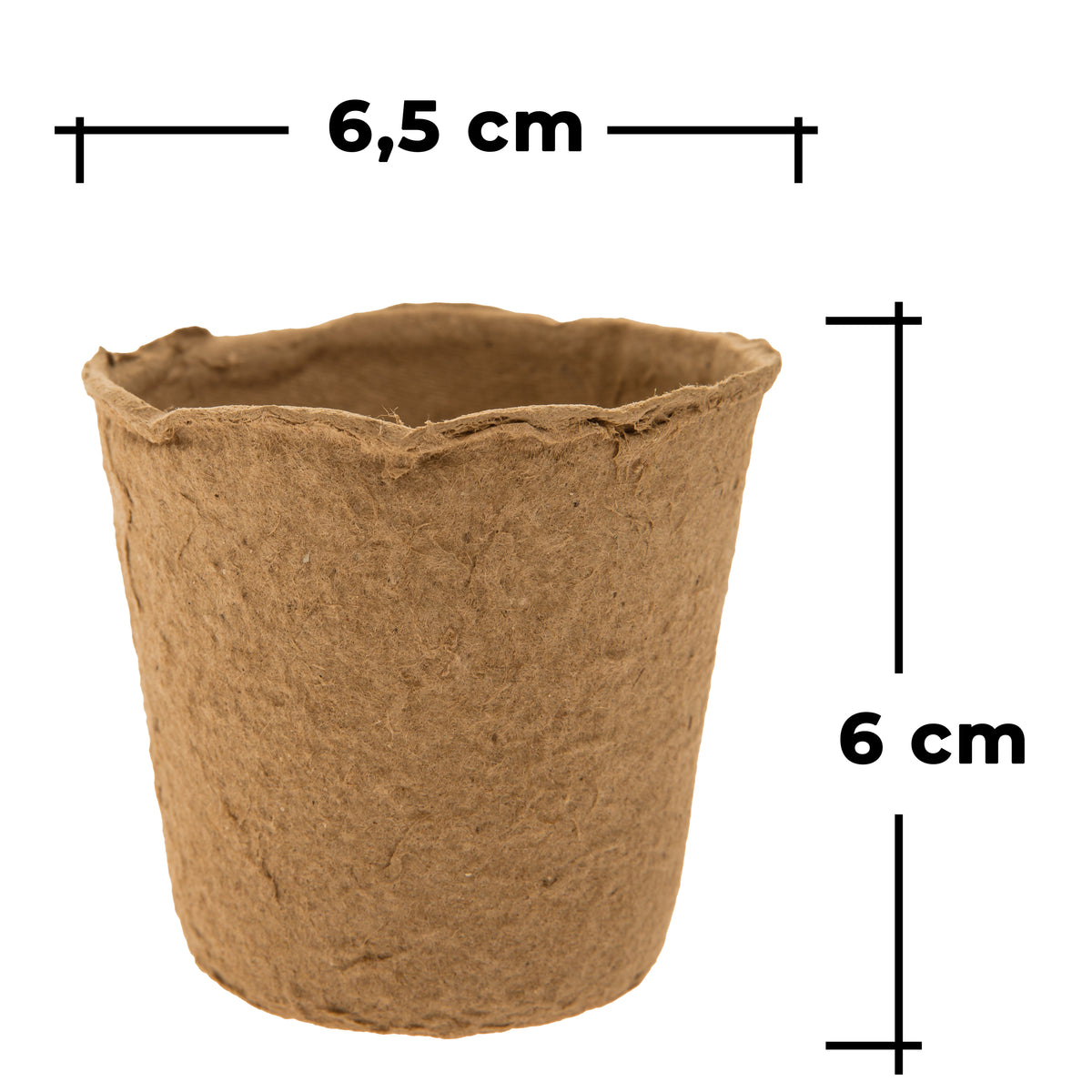 44er Set Bio-Anzuchttöpfe, 20x ⌀ 8,5cm + 24x ⌀ 6,5cm, Biologisch Abbaubar