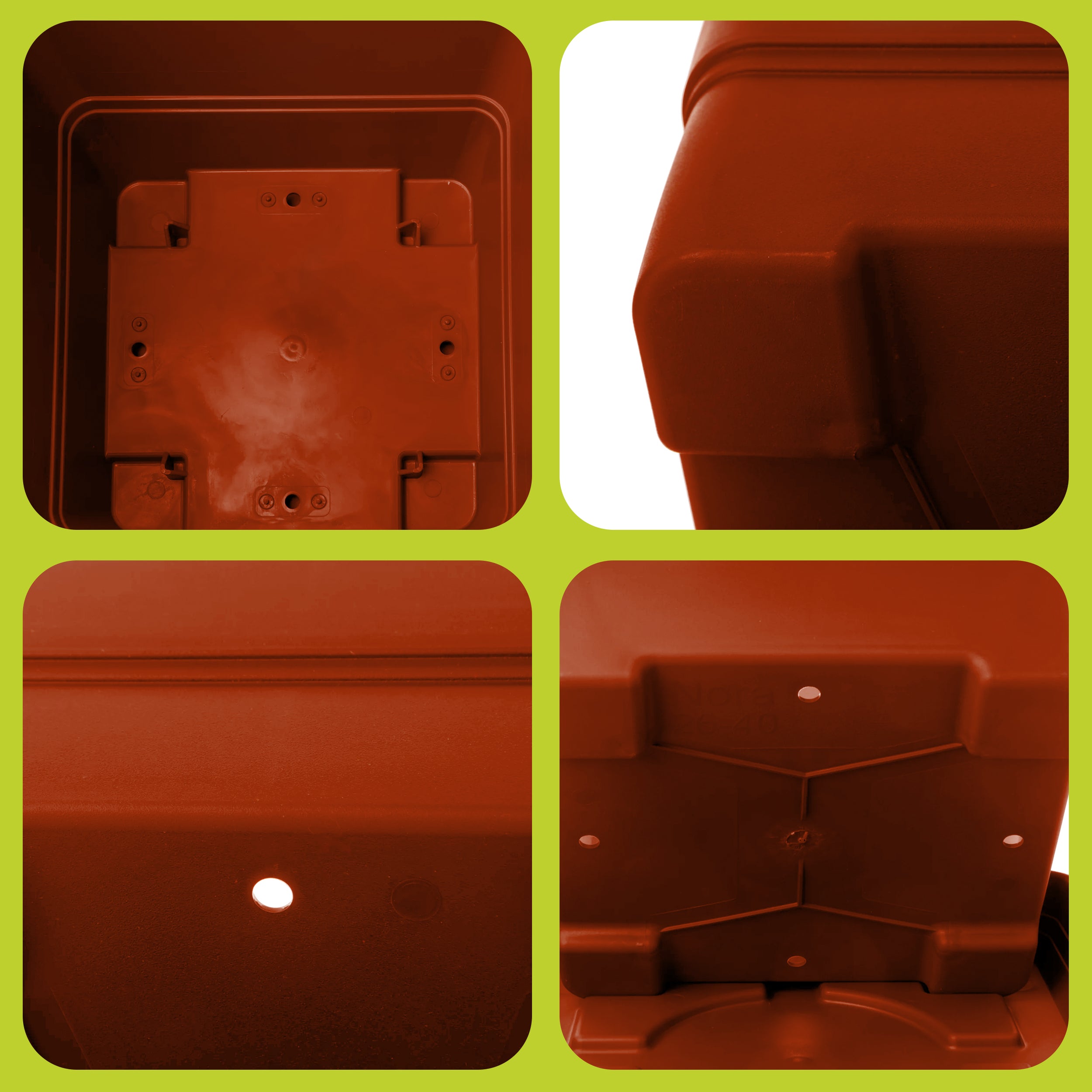 2er Blumenkübel XXL Groß, 48x48 cm, 60 Liter, Garantiert kippsicher mit Drainagesystem - Extrem belastbare Pflanzkübel - Stabile Blumentopf Groß Terracotta