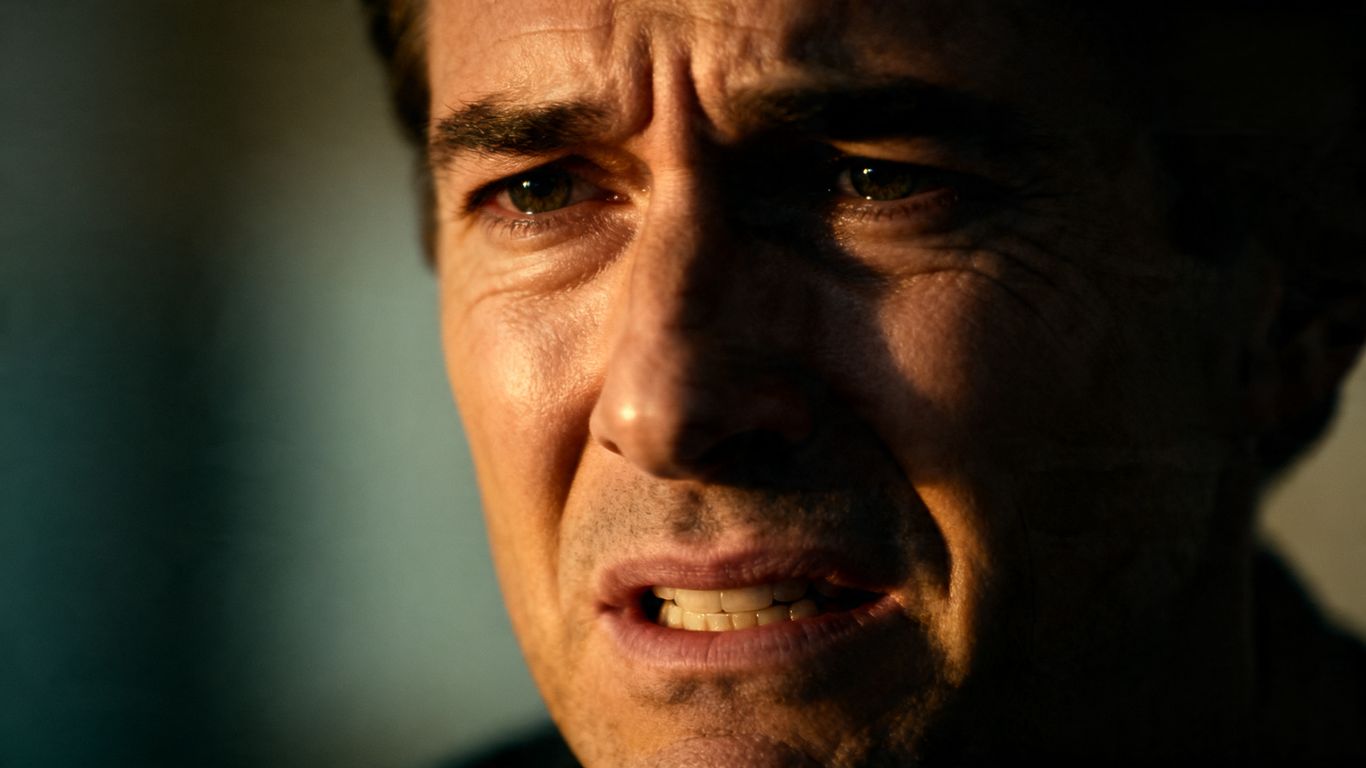 Gesichtsausdruck von Stress und Unbehagen