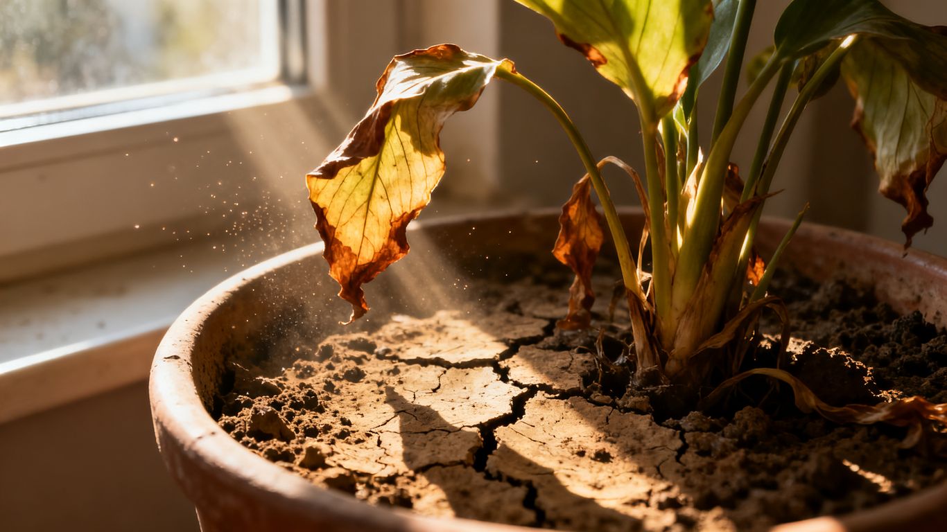 Welke plant met droge aarde en zonlicht