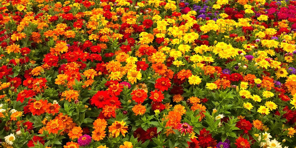 Herbstblumen in voller Blüte im Garten.