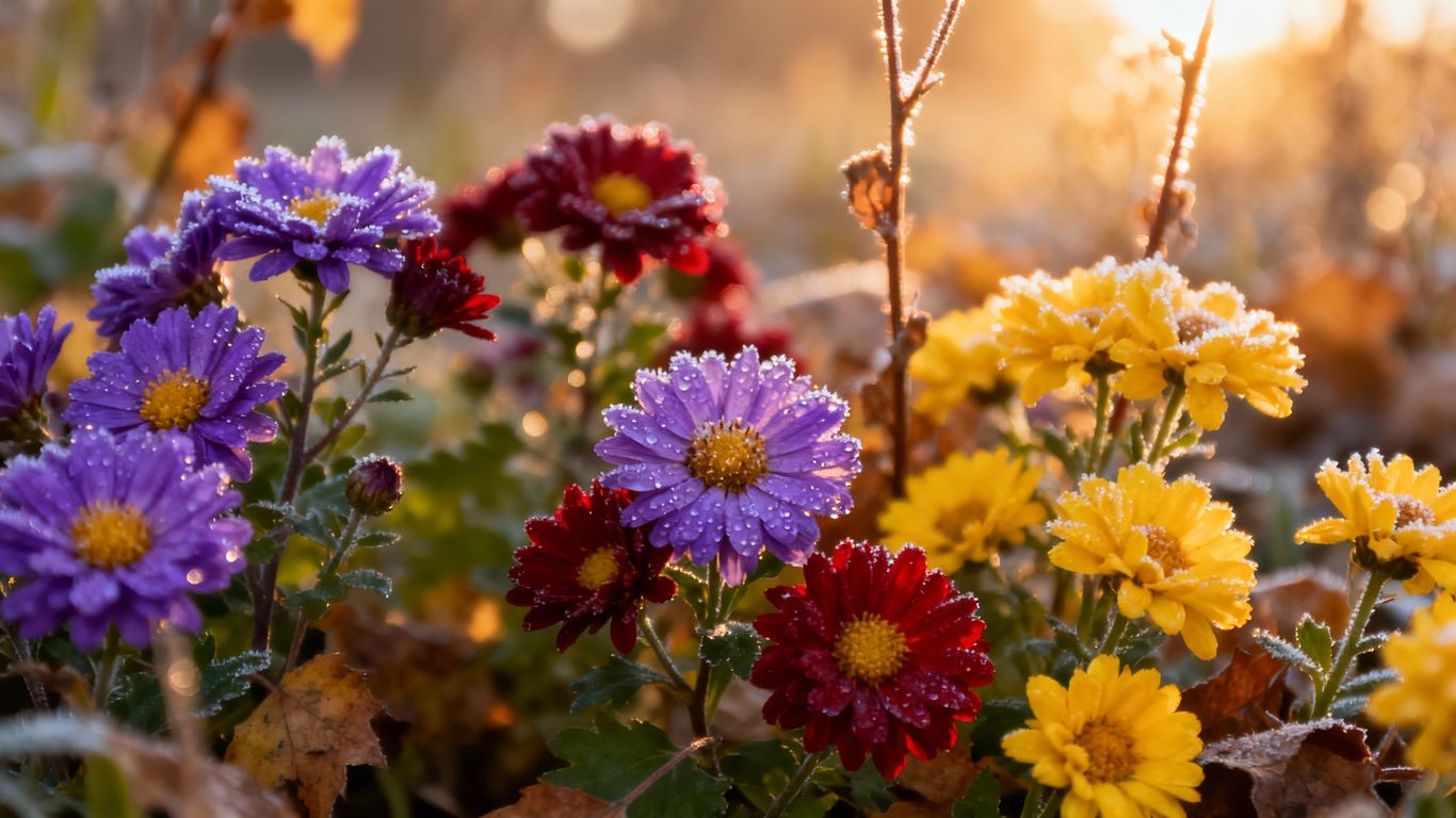 Spätblühende Blumen im Garten bis zum Frost.