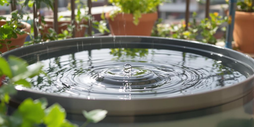 Regenwasser im Balkongarten auffangen