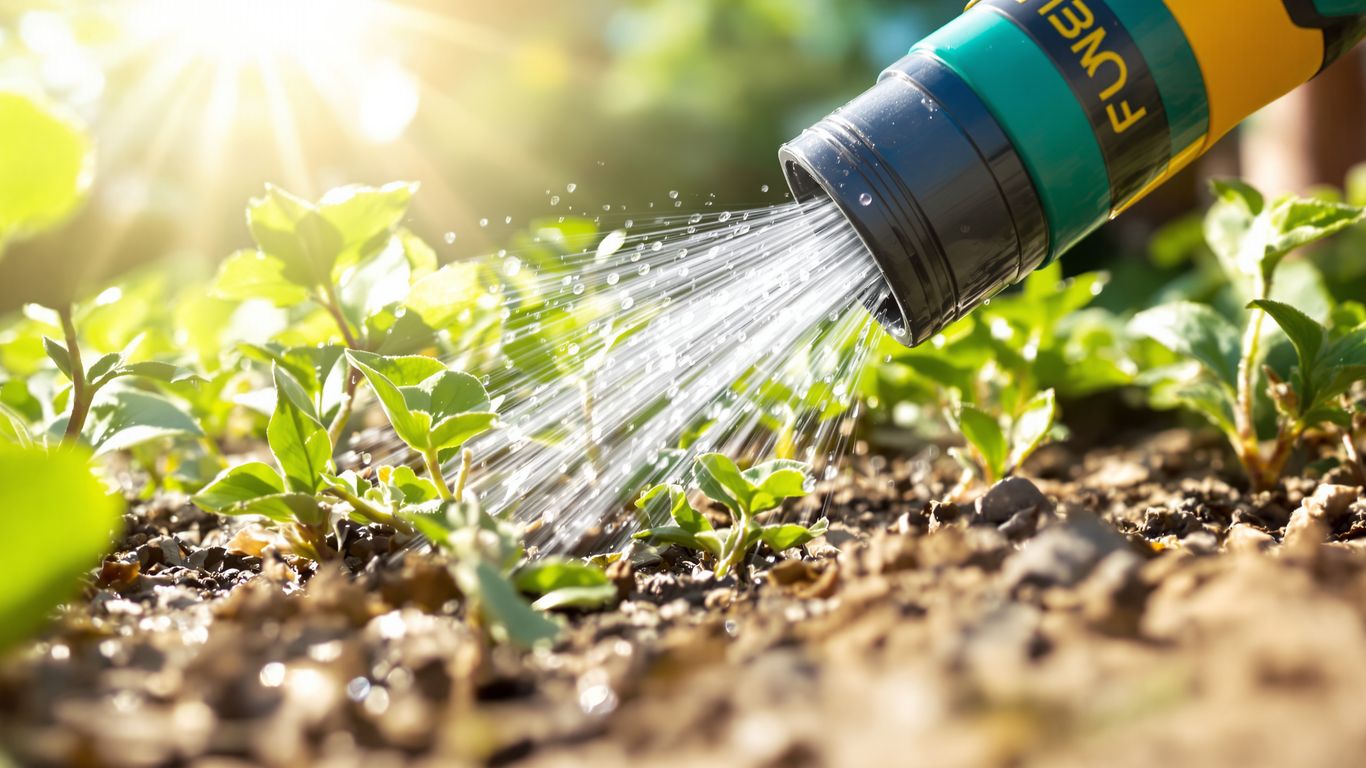 Gartenbewässerung bei Trockenheit im Spätsommer