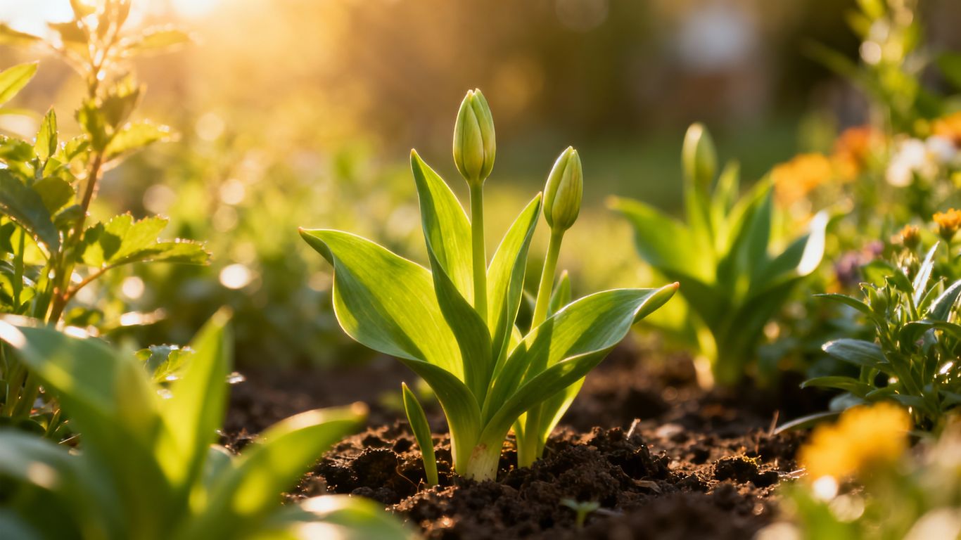 Pflanzen wachsen schnell im Frühling.