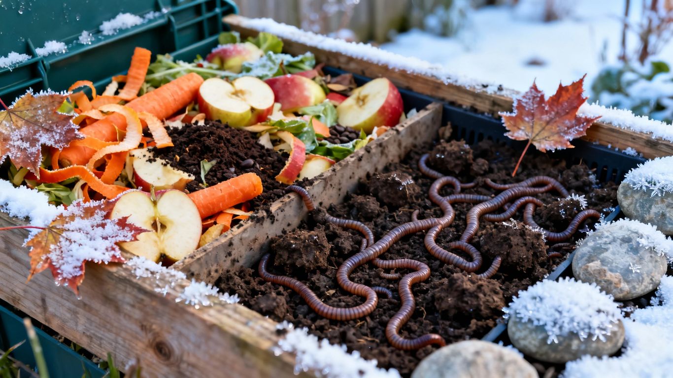 Bokashi und Wurmfarm im Winter