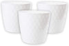 Lot de 3 pots de fleurs Ø 14 cm en plastique blanc brillant 