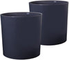 Lot de 2 pots de fleurs Ø 16 cm en plastique anthracite 