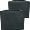 2er Set Blumenkübel: Premium Outdoor-Pflanzgefäß 50 x 50 x 40 cm, Made in Europe