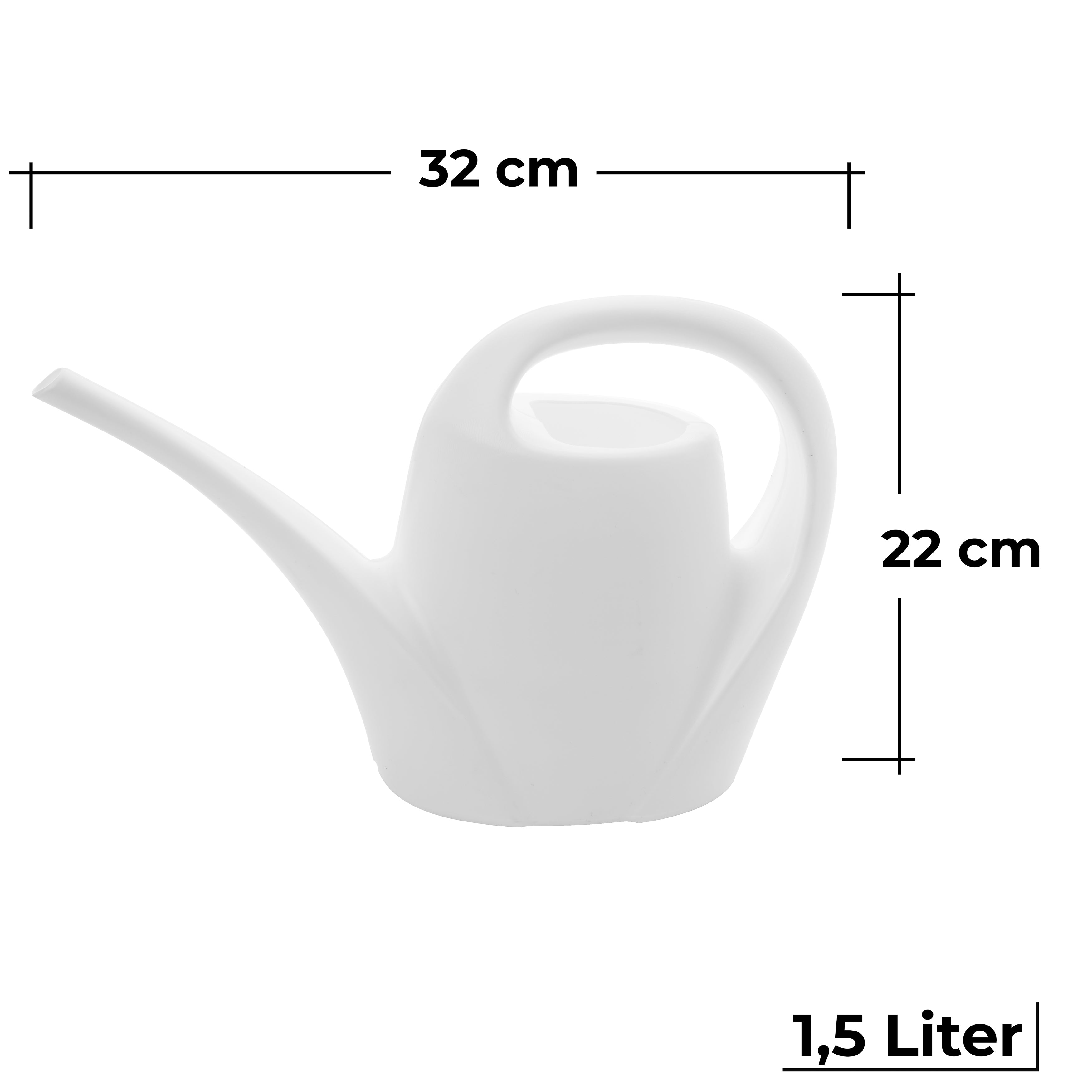 2 Gießkanne Weiß 1,5L