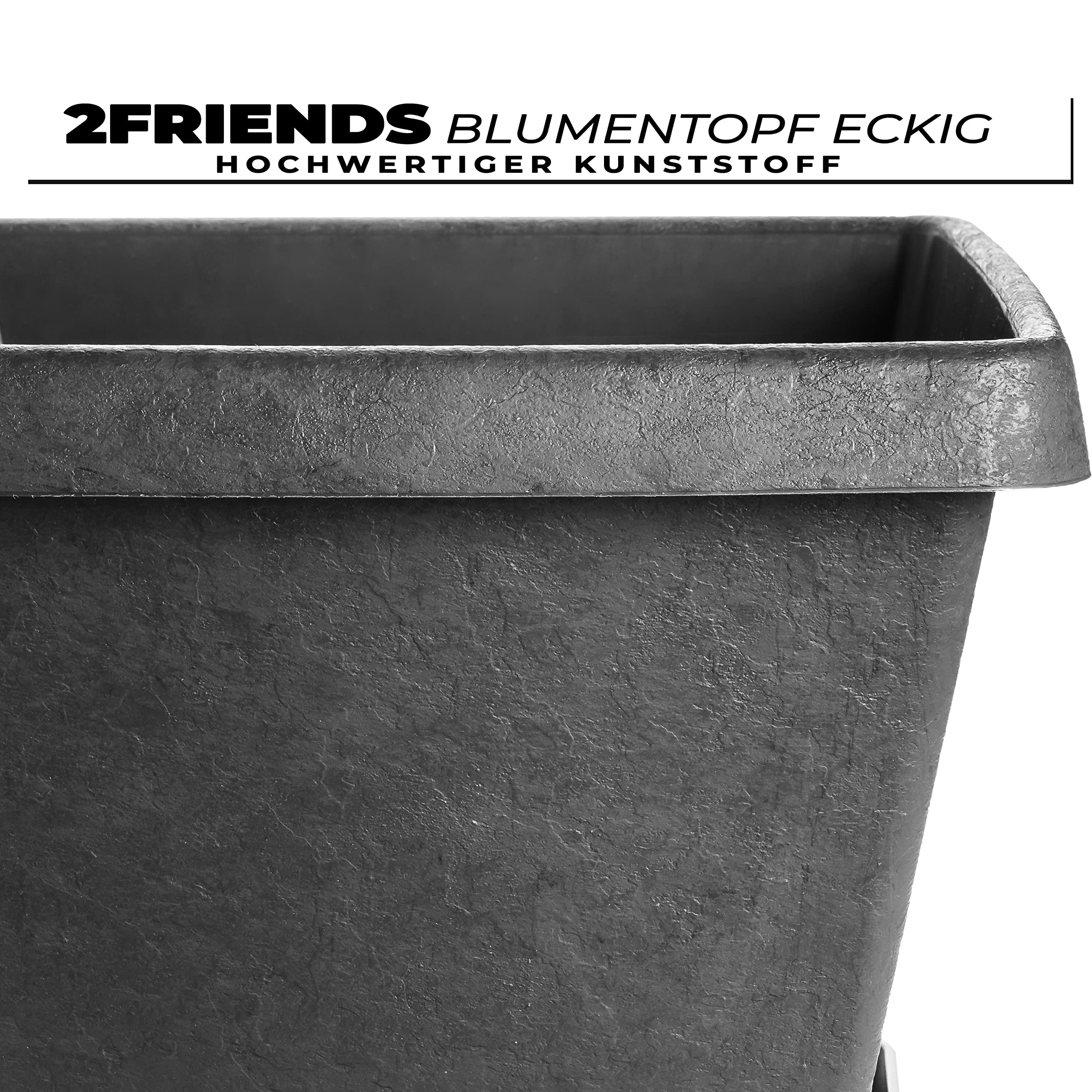 2friends Blumentopf 30 Cm In Terracotta – Mit Untersetzer, Frost- & Wetterfest, Für Innen & Außen